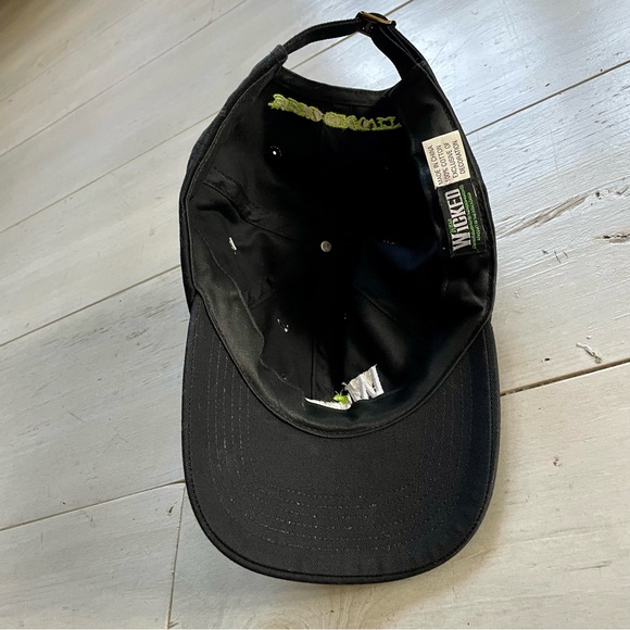 Wicked Broadway Musical Embroidered Black Baseball Cap Hat Defy Gravity 1 Sz NWT - Picture 6 of 7